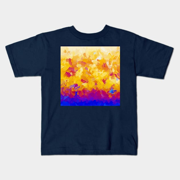 Fire Blast Abstract Painting Kids T-Shirt by nelloryn